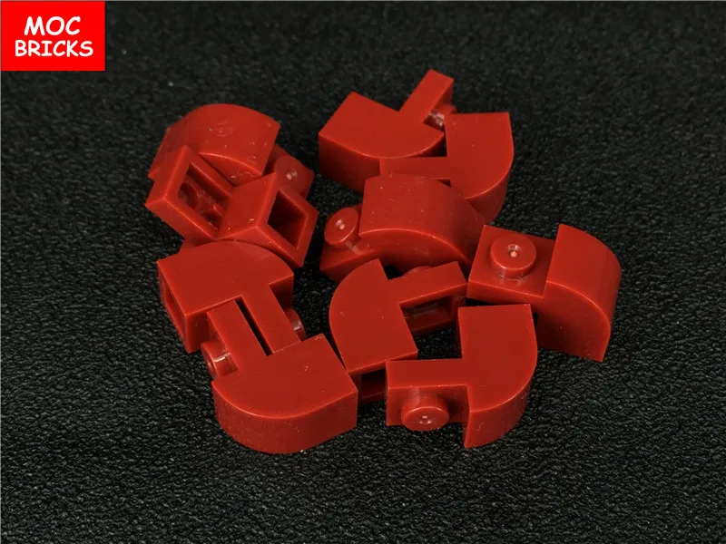 10 шт./лот MOC кирпичи красочный модифицированный кирпич 1x2x1 1/3 с изогнутой верхней