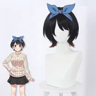 Аренда девушки Sarashina Ruka черно-коричневые короткие косплей термостойкие синтетические волосы карнавал Хэллоуин Вечеринка + шапочка для парика