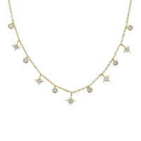 promotion cz star charm choker necklace gold silver color 2020 new hot wholesale trendy women jewelry