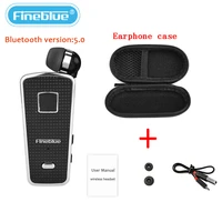 2020 fineblue f970 pro mini portable in ear 10 hours bluetooth 5 0 neck clip telescopic type business sport earphone vibration