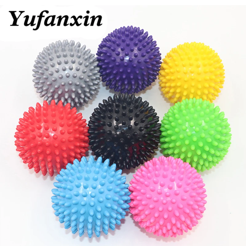 

Massage Ball Fitness PVC Hand Soles Hedgehog Sensory Training Grip the Ball Portable Physiotherapy Ball 7.5CM 8 Color Wholesale