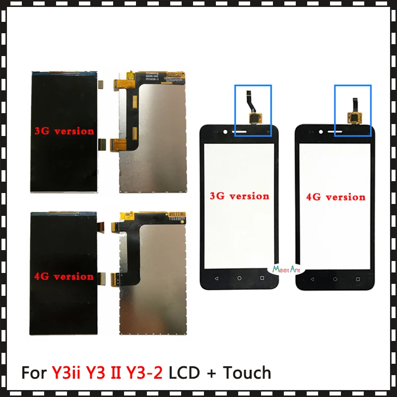 ЖК дисплей для Huawei Y3ii Y3 II 2 3G 4G с дигитайзером сенсорного экрана или сенсорной