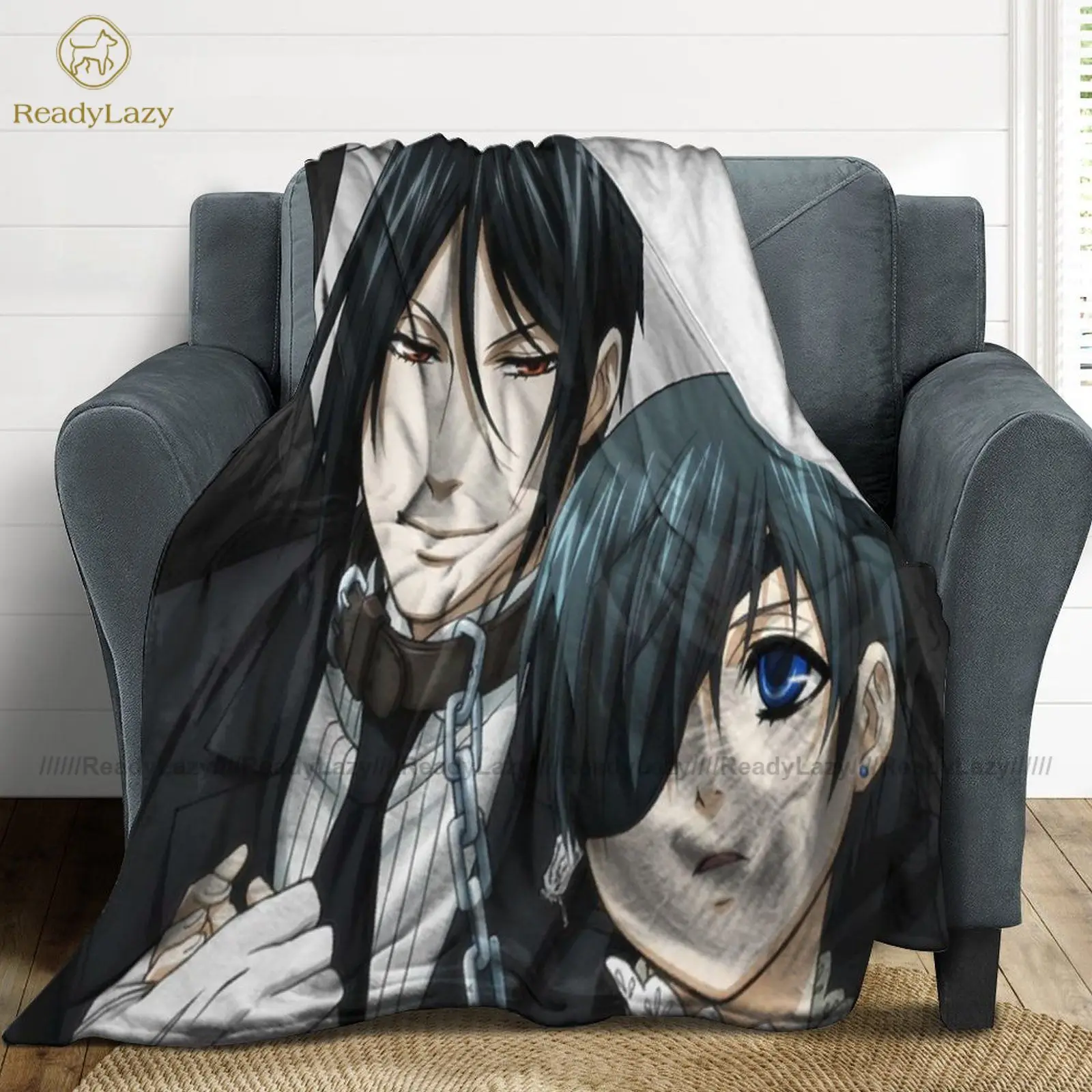 

Kuroshitsuji Blanket Cold Soft Blanket Cheap Decorative Fleece Bedspread