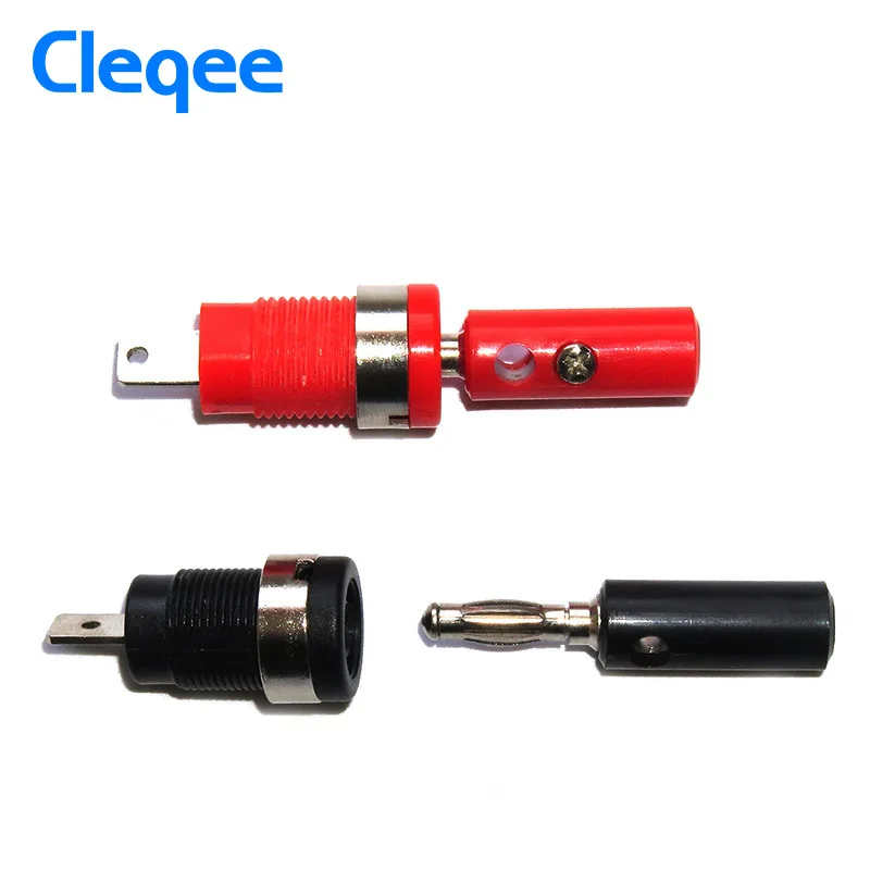 

Sales Cleqee P3003 10PCS 4mm Banana Plug Connector Adapter For Audio Speaker 5 Colors