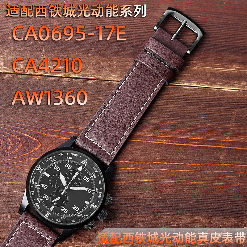 For Citizen Eco-Drive CA0695-17E Series Genuine Leather Watch Band Ca4210 Aw1360 Men's...