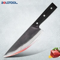 kitchen knife handmade forged butcher meat boning knife chef fish filleting cleaver vegetable slice knife high carbon clad steel