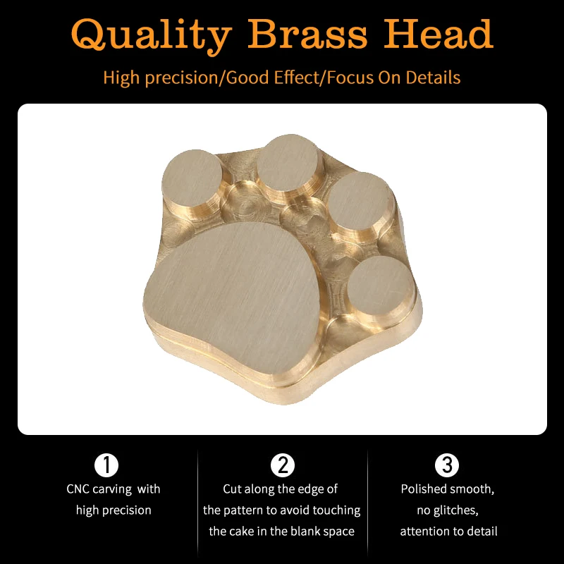 Горячее тиснение форма для торта штамп выпечки с длинной ручкой печенья латунь