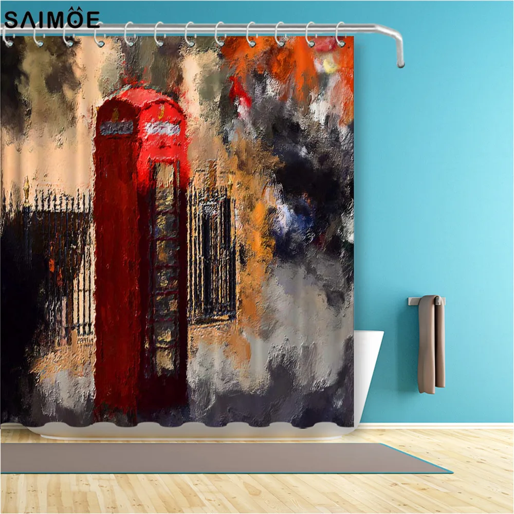 Vixm Home Choice london landmark red телефонная будка из полиэстера для ванной водонепроницаемый