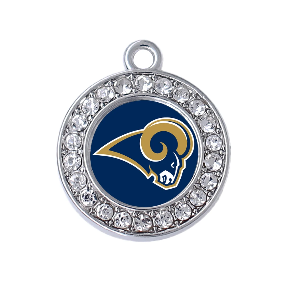 Популярное круглое эмалевое зеркало металлическая подвеска футбольной команды