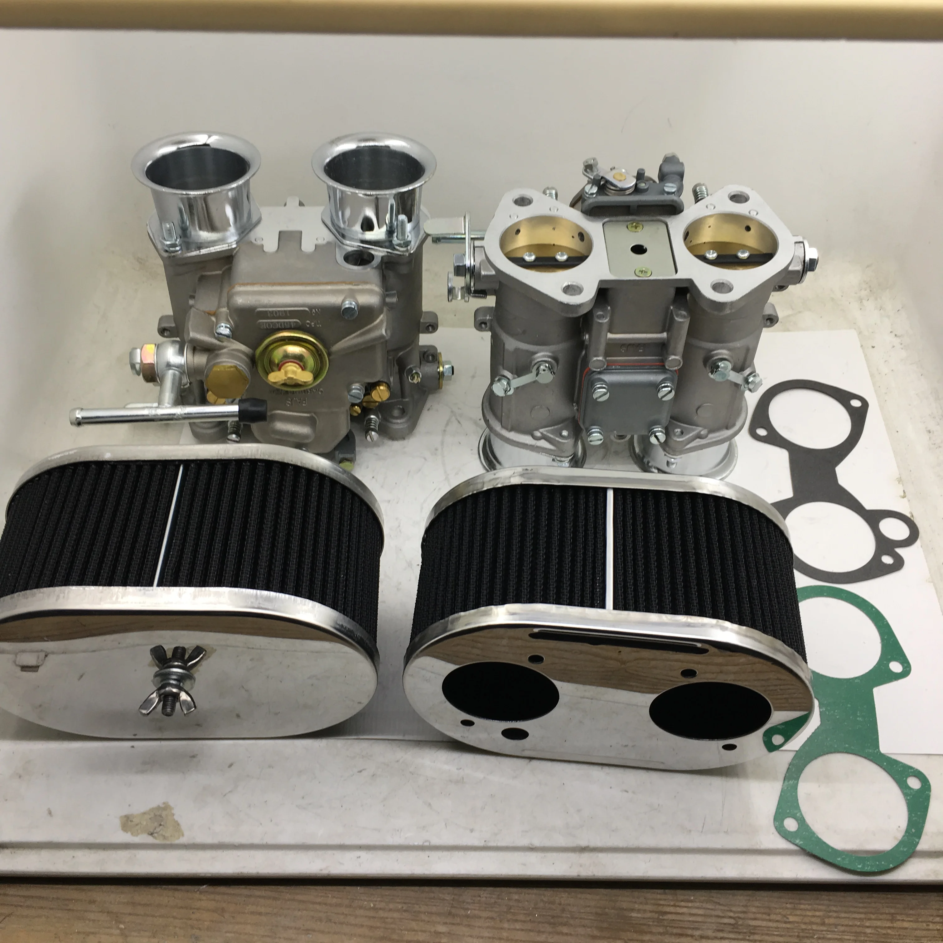 

SherryBerg (2x) 45 Dcoe 152 Twin carburettor w air fitler fajs 45DCOE carburetor for Datsun L16 L18 L20 Weber Solex dellorto