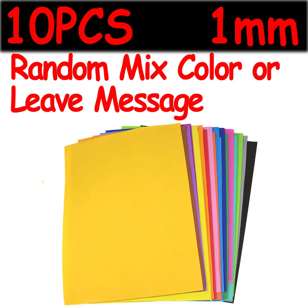 10PCS 1mm Mix Color Wifreo 10 шт. 24 см X 18 см тонкий брезент на палатку мягкая пена 1 мм муха связывание и материалы для рукоделия хопперы муравьи и жуки мухи Материалы корпуса - Цвет: 10PCS 1mm Mix Color