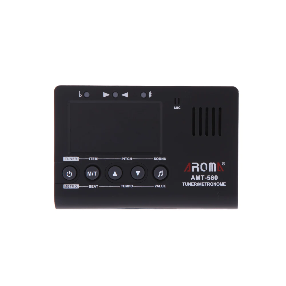 Aroma AMT-560 Electric Tuner &amp Metronome Built-in Mic with Pickup Cable 6.3mm for Guitar Chromatic Bass Violin Ukulele protable | Спорт и