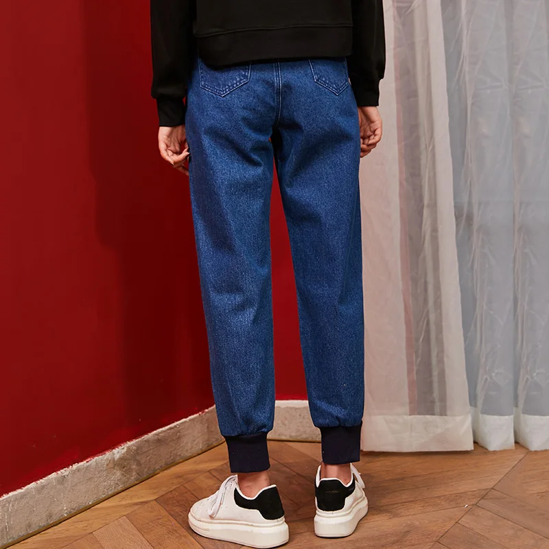 LEIJIJEANS новинка большие размеры женские не эластичные высокая талия плюс бархат