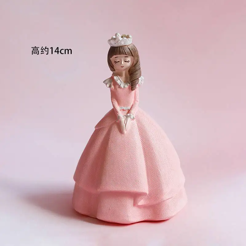 Long dress princess Длинное платье большая принцесса украшение Баннер Золотая Корона Топпер для торта «С Днем Рождения» для свадебной вечеринки невесты принадлежности для выпечки подарки - Цвет: Long dress princess