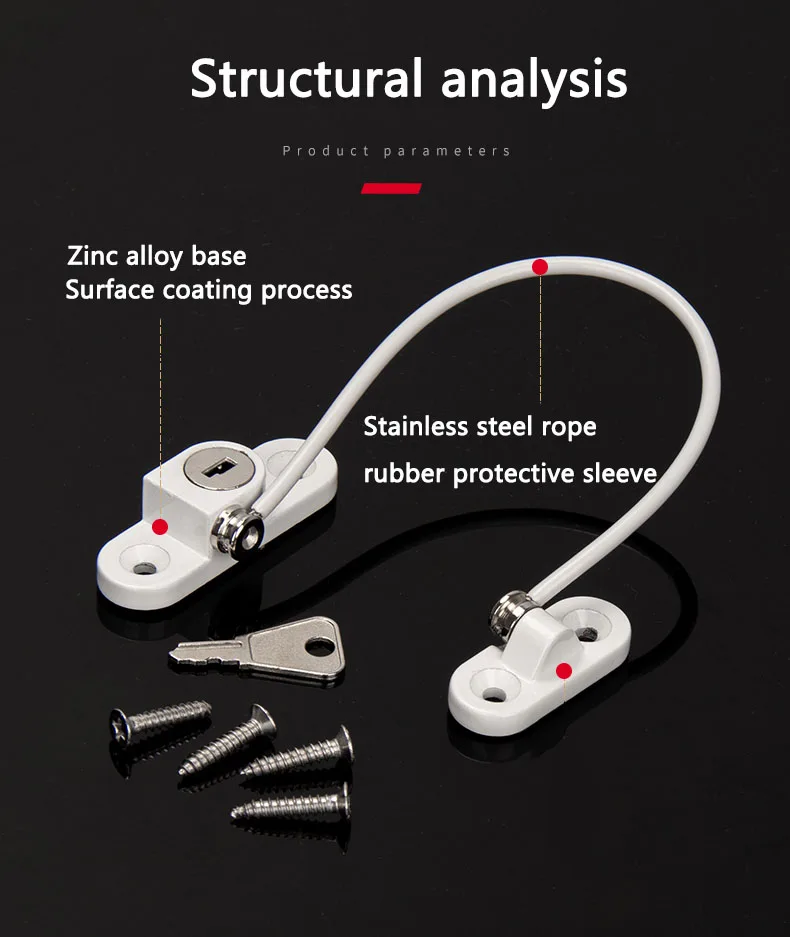 Ограничитель для защиты детских окон из нержавеющей стали 8 шт./компл.|Замки и