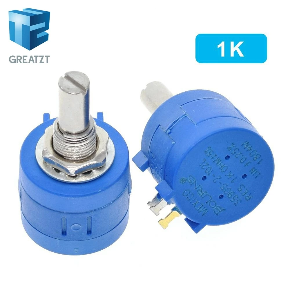 GREATZT 3590S Multiturn потенциометр 500 1 K, 2K 5K 10K 20K 50K 100K Ом Потенциометр переменный резистор 3590 102 202 502 103
