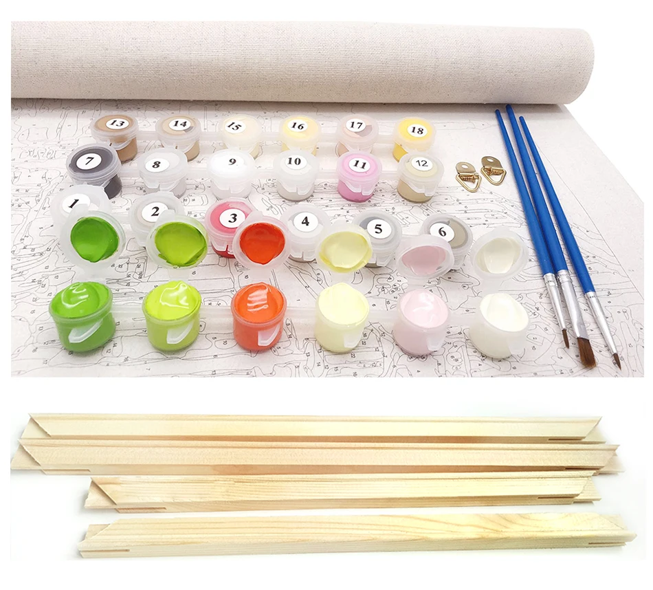 Сделай Сам ночной город пейзаж акриловая краска по номерам наборы для взрослых