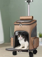 soft pet carriers portable breathable foldable bag cat dog carrier folding pull rod bags outgoing travel pets handbag safety