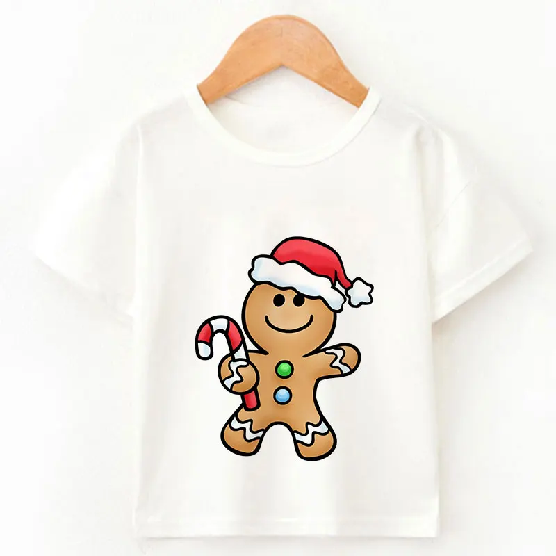 

T-shirts Boys Children for Girl Boy Girls Kids Shirts Child Baby Toddler Christmas Elk Print Funny Party Top Clothing Short Tees