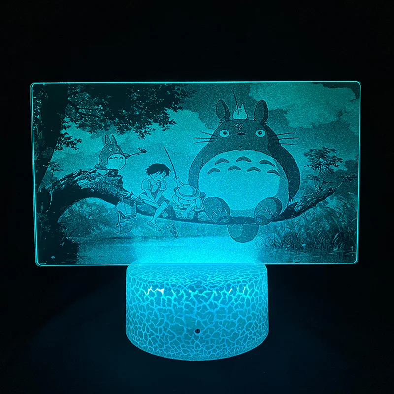 

Night Lamp Anime MY NEIGHBOUR TOTORO 3D Picture Lamp Touch Sensor Color Changing Novelty Lighting Table Lamp Bedroom Decor Lamp