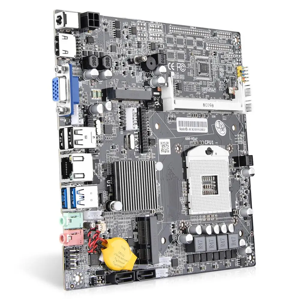 JINGSHA HM65 988 ultra thin aio компьютерная материнская плата mini itx системная для i3 i5 i7