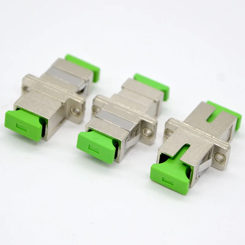 

50pcs New Optical Fiber Adapter Connector SC /APC Metal Flange Coupler Single Mode Multimode General Free Shipping to Brazil