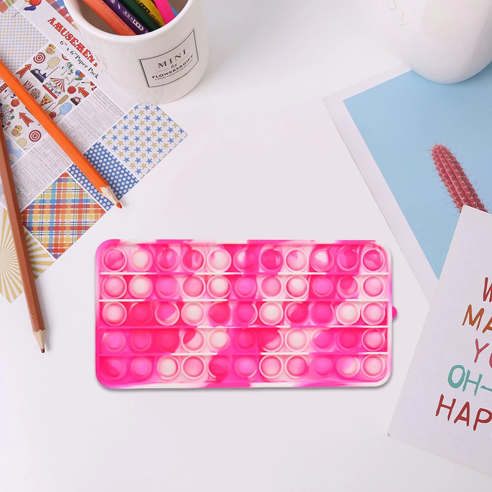

Силиконовый чехол для карандаша, Экономная коробка, креативные канцелярские товары, игрушка-пузырь для декомпрессии, школьные принадлежно...