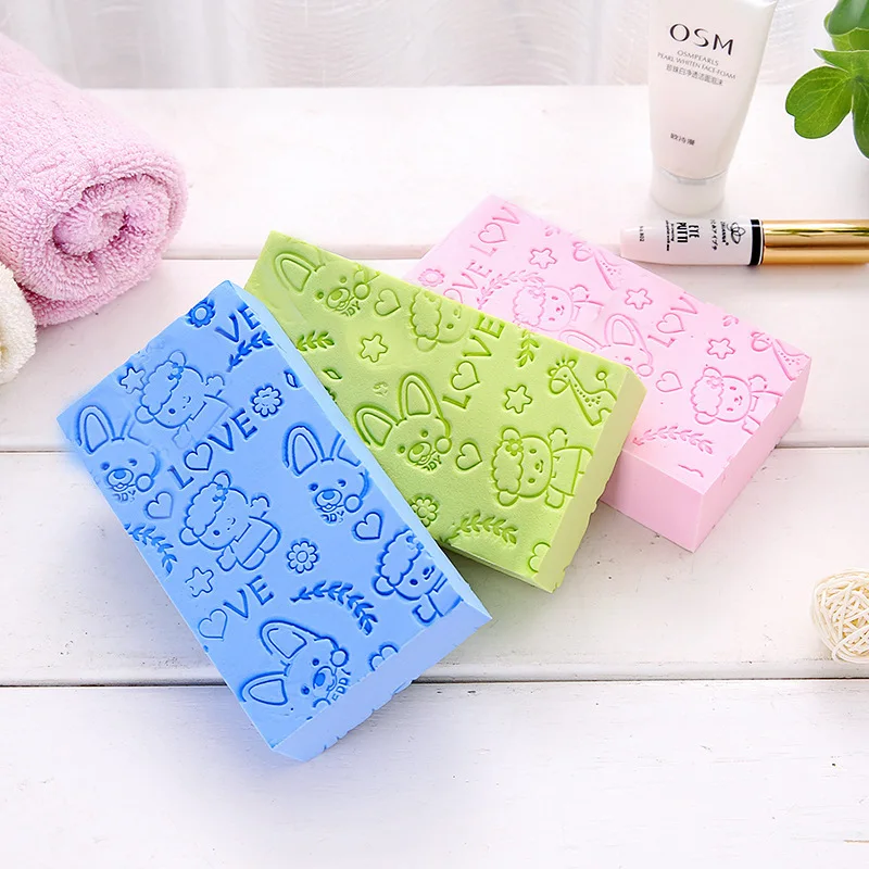 

New Cartoon Bath Sponge High-density and H Printing Children's Free-to-rub Bath Towel Household Bath and Ash-scrubbing Artifact