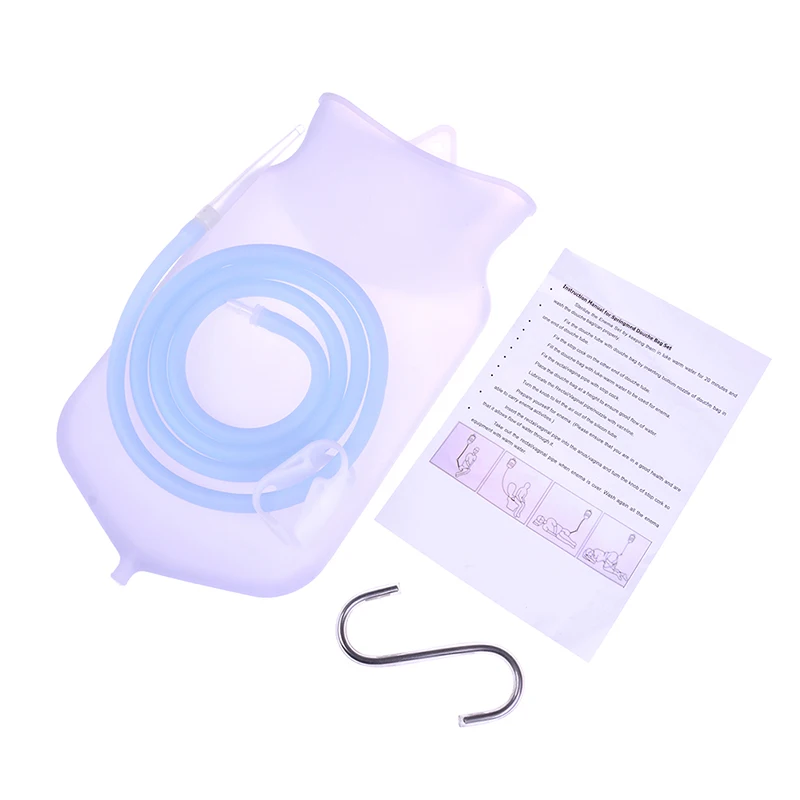 

Silicone Enema Bag Kit for Colon Cleansing with Hose Health Anal Vagina Cleaner Washing Enema Kit Flusher Constipation 2000ml