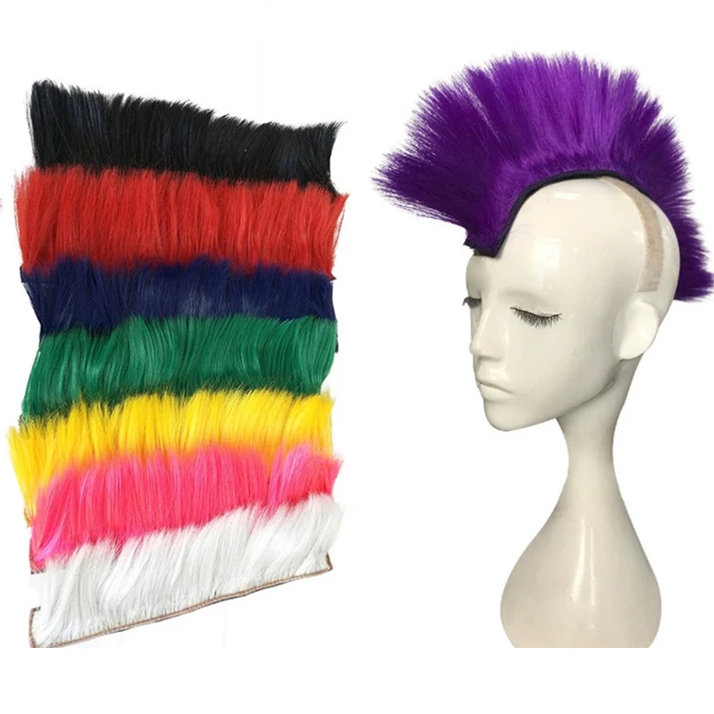 DIY мотоциклетный шлем дреды конский хвост коса панк волосы Toupee Mohawk моделирование