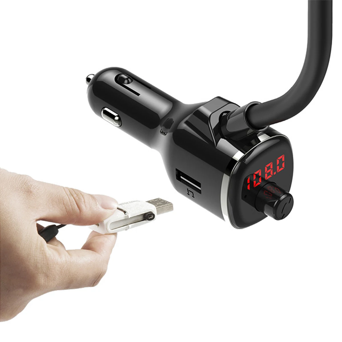 

Car FM Transmitter Wireless Charger Car Cigarette Lighter Mount 10W Wireless Charger Dual USB Charger MP3 FM Transmitter Kit