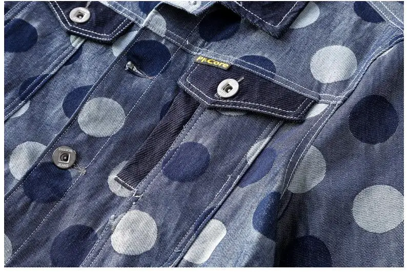 Байкерская Осенняя мужская куртка демисезонные мужские куртки в горошек