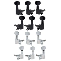 2set guitar sealed small peg tuning pegs tuners machine heads for acoustic electric guitar guitar parts black silver