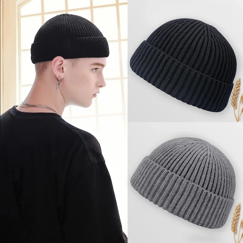 

Unisex Knitted Hats Men Women Beanie Hat Winter Outdoor Casual Hip Hop Cap Skullies Beanies Ladies Solid Color Warm Woolen Cap