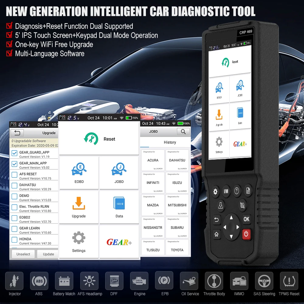 Launch X431 CRP469 OBDII сканер автомобильный ODB 2 Автомобильный диагностический инструмент