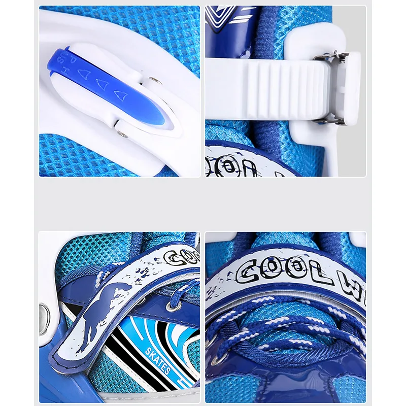 Детские новые роликовые коньки с регулируемым размером безопасные и удобные для