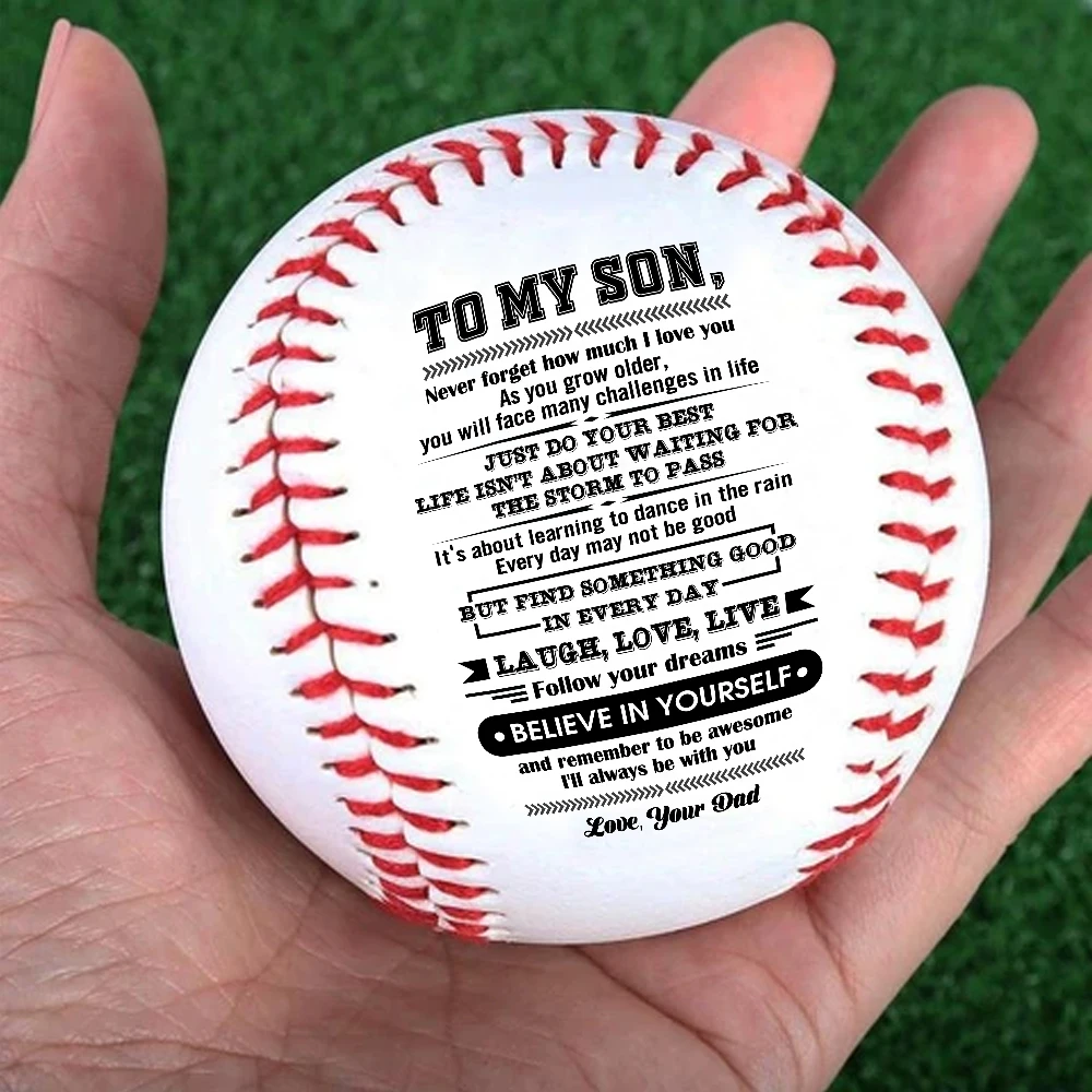От отца сыну я всегда буду здесь помогая вам Бейсбольным мячом|Штамповка| |