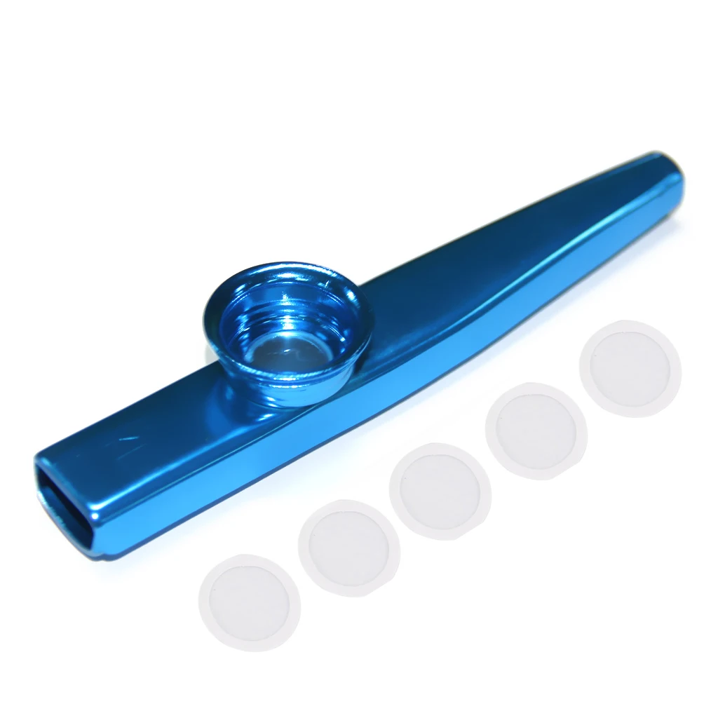 

Durable 2x Aluminium Alloy Kazoo Harmonica Mouth Flute with Kazoo Diaphragm