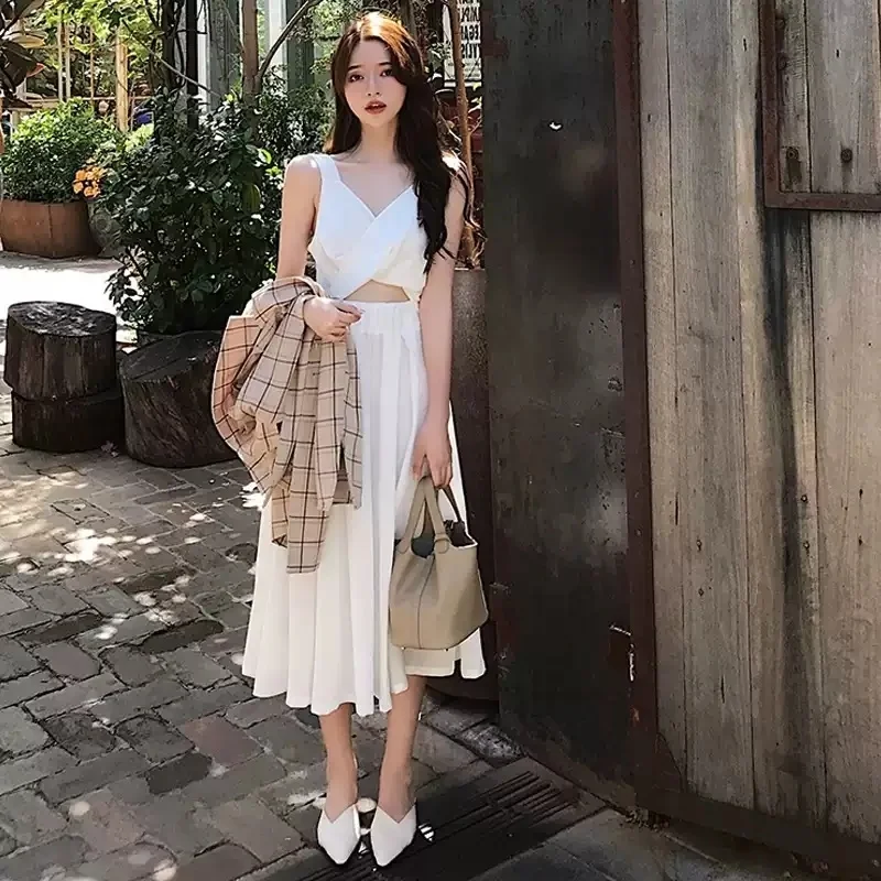 

Seaside Holiday Super-Fairy Spaghetti-Strap Beach Skirt 2021 Summer Dress
