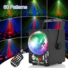 Светодиодный диско-лазер, RGB-проектор, 60 узоров, для диджеев, волшебный шар, вечерние, праздников, Рождества, сценический световой эффект