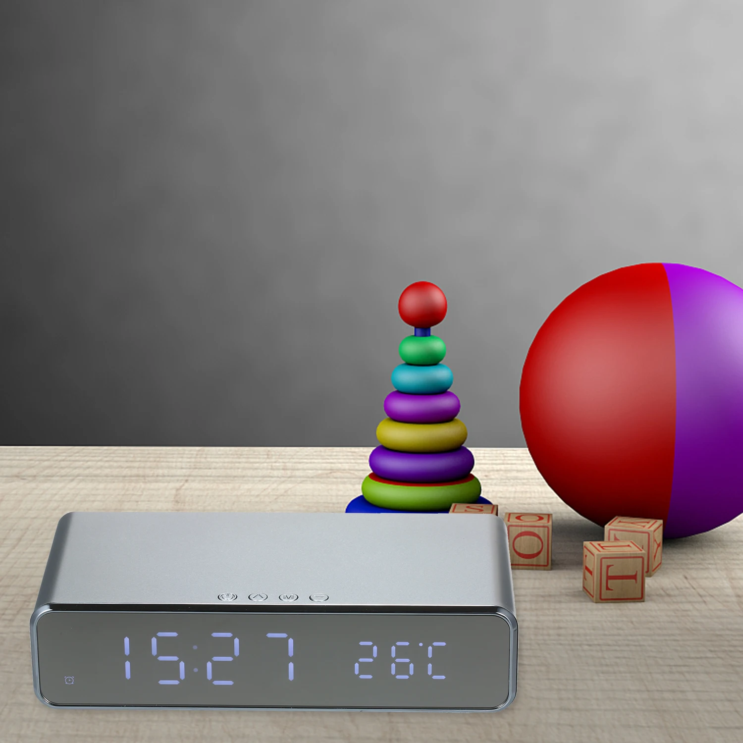 Беспроводное зарядное устройство настольные часы цифровые измеритель