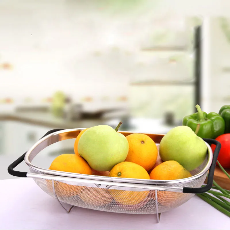 Сливная корзина из нержавеющей стали складная сливная бытовая выдвижная с