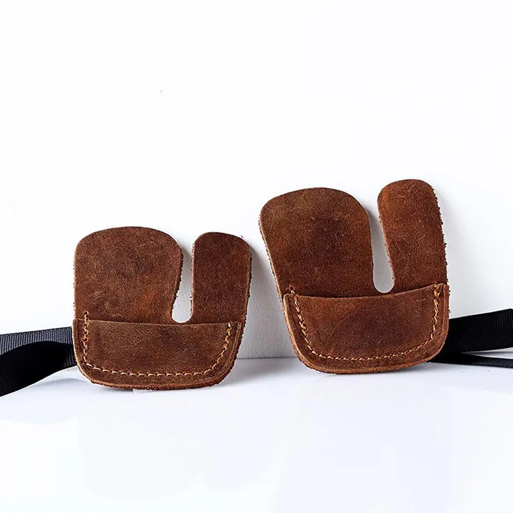 

Прочное легкое коричневое защитное устройство для пальцев из воловьей кожи