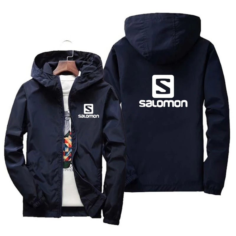 

Windbreaker Jacket Men's Spring And Autumn Letter Printing Jacket Men's Street Windbreaker Hoodie Men's Zipper Thin Jacket