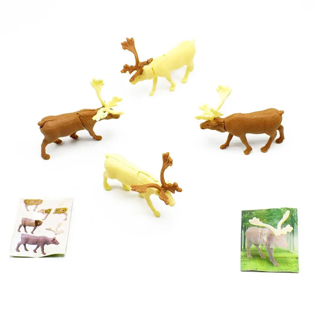 

1PC Kids Elk Model Toys Christmas DIY Twisted Egg Decorations Elk Small Fun Toys for Children Christmas Gifts Random Color