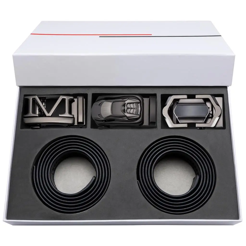 Мужской дизайнерский ремень из воловьей кожи с пряжкой автоматическая застежка