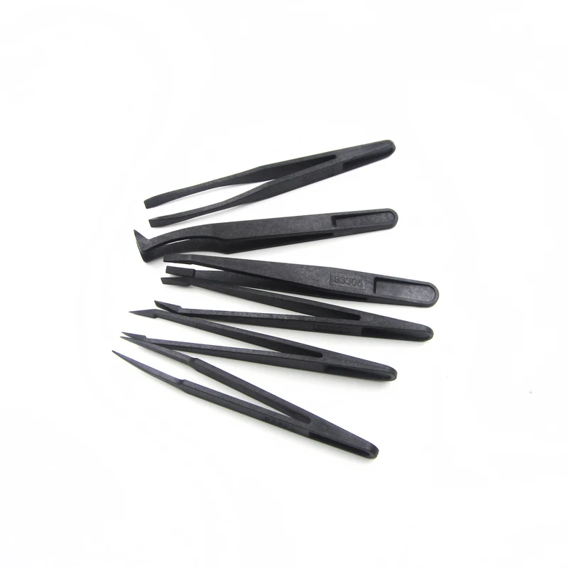 6 шт набор прецизионных пинцетов из пластика антистатический инструментов