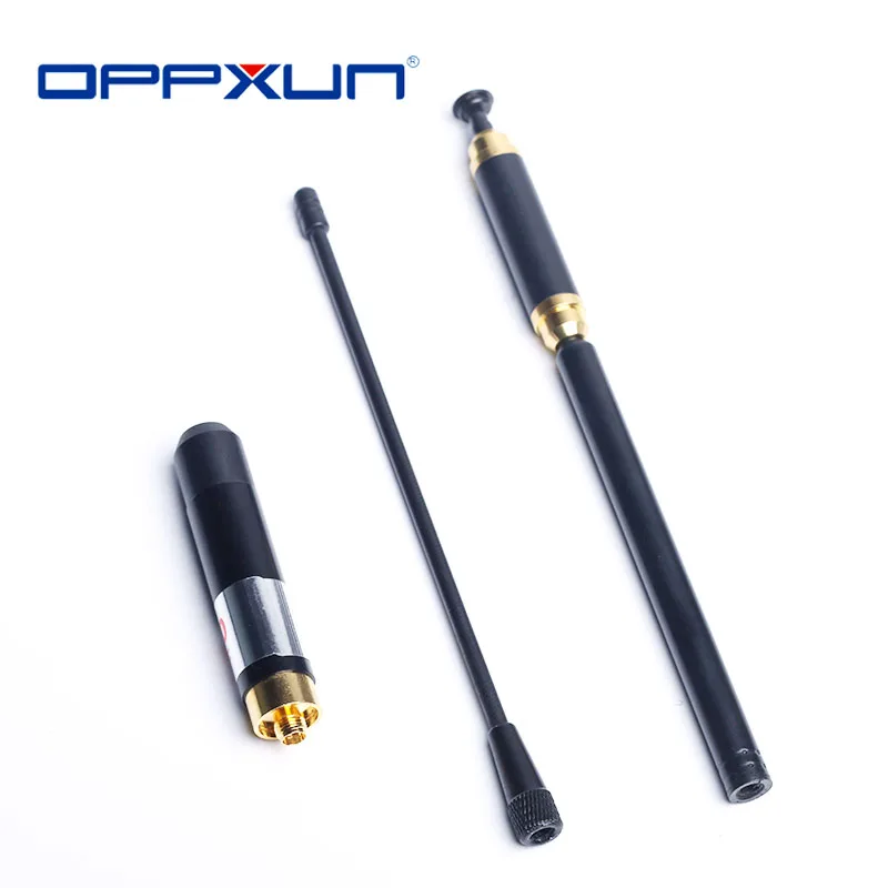 

2021New Black Al-800 144/430MHz SMA-F/MA/BNC High Gain Super Quality Telescopic Antenna for Pryme Kenwood HYT Baofeng Uv-5r