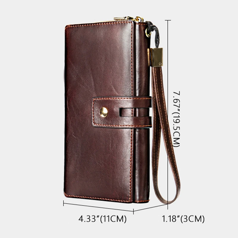 

Phone Purses Men Wallets Big Long Purse Wallet Male Clutch Leather Zippers Coin Purse Card Holder Money Clutch Wristlet Wallet