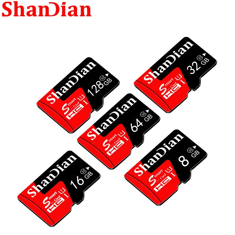 SHANDIAN Смарт SD карта 16 ГБ 32 ГБ класс 10 высокоскоростная Smartsd Мини карта для телефонов и камер реальная емкость 64 Гб карта памяти